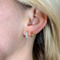 Esther Diamond Huggie Earrings